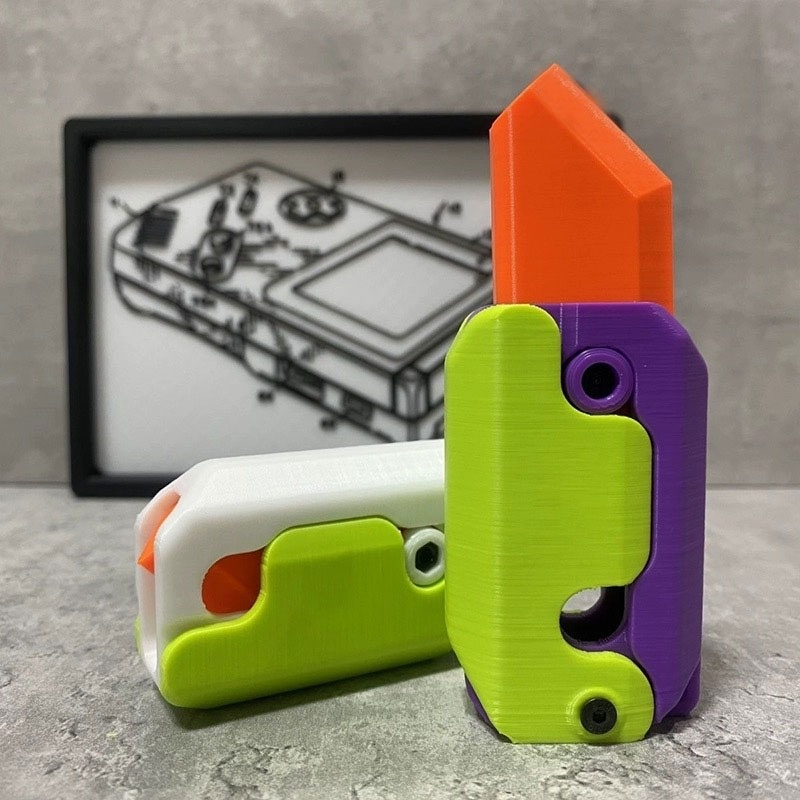 Dao Cà Rốt 3D- Đồ Chơi Giải Tỏa Căng Thẳng 3D Mini Vui Nhộn Đa Sắc Màu