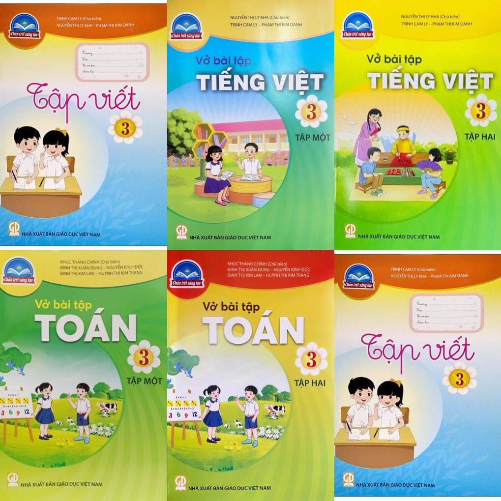 vở bài tập toán tiếng việt tập viết lớp 3 chân trời sáng tạo bán kèm 1 vỉ sáp vặn 18 màu