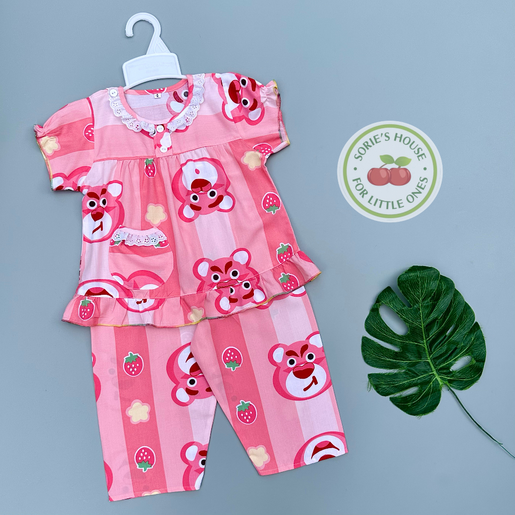 Bộ tole lanh ÁO TAY NGẮN QUẦN DÀI bé gái