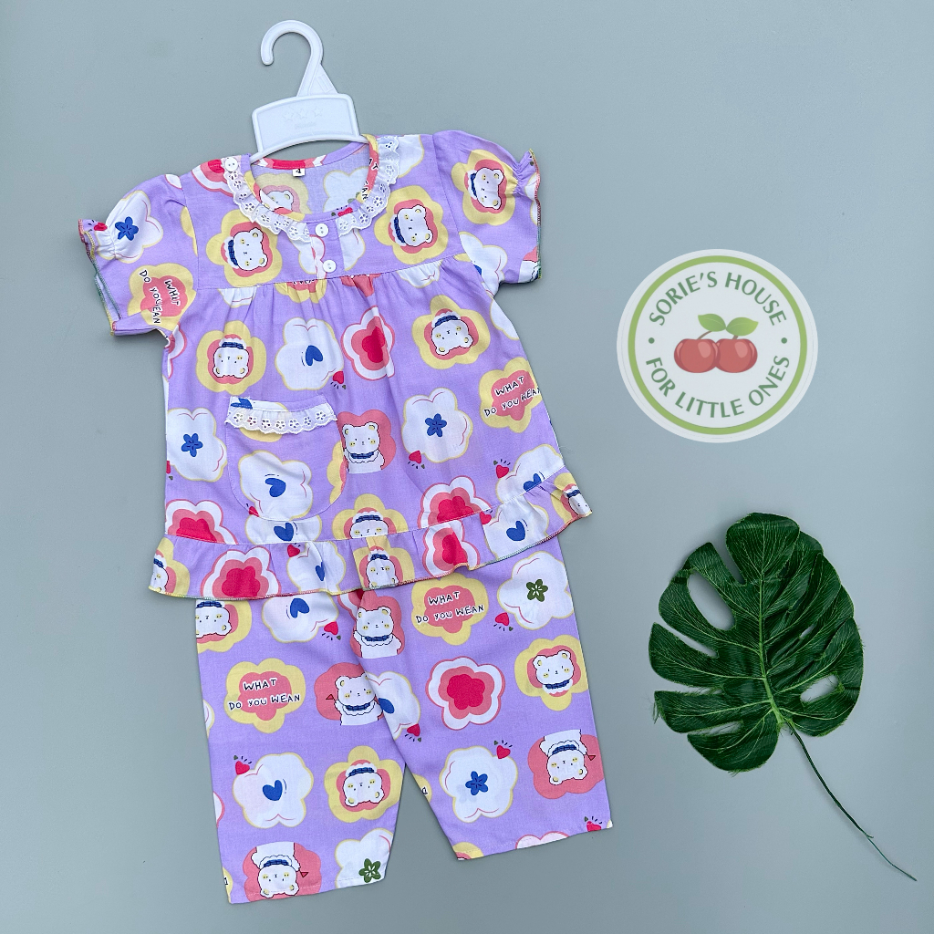 Bộ tole lanh ÁO TAY NGẮN QUẦN DÀI bé gái