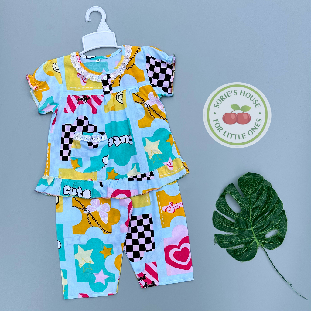 Bộ tole lanh ÁO TAY NGẮN QUẦN DÀI bé gái