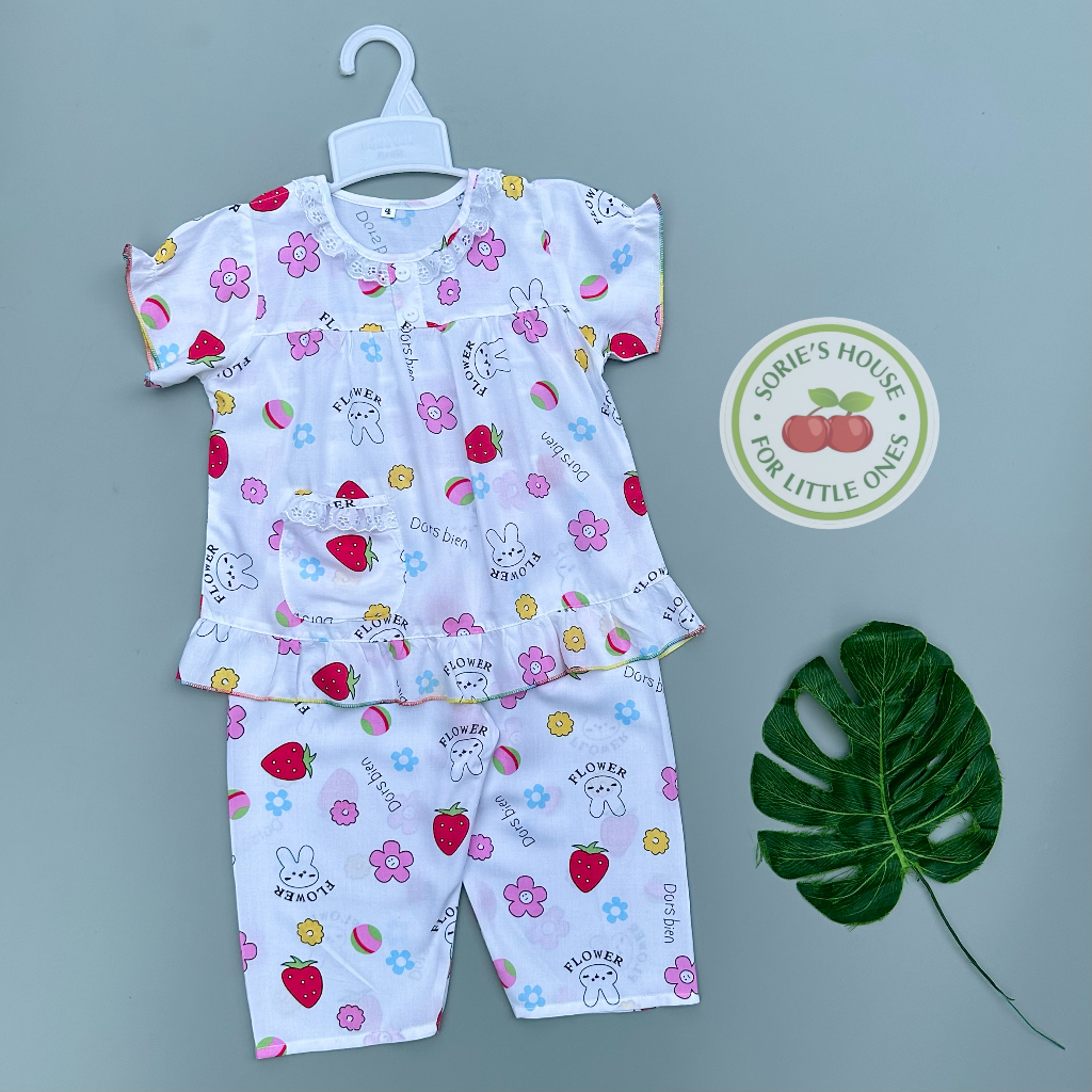 Bộ tole lanh ÁO TAY NGẮN QUẦN DÀI bé gái