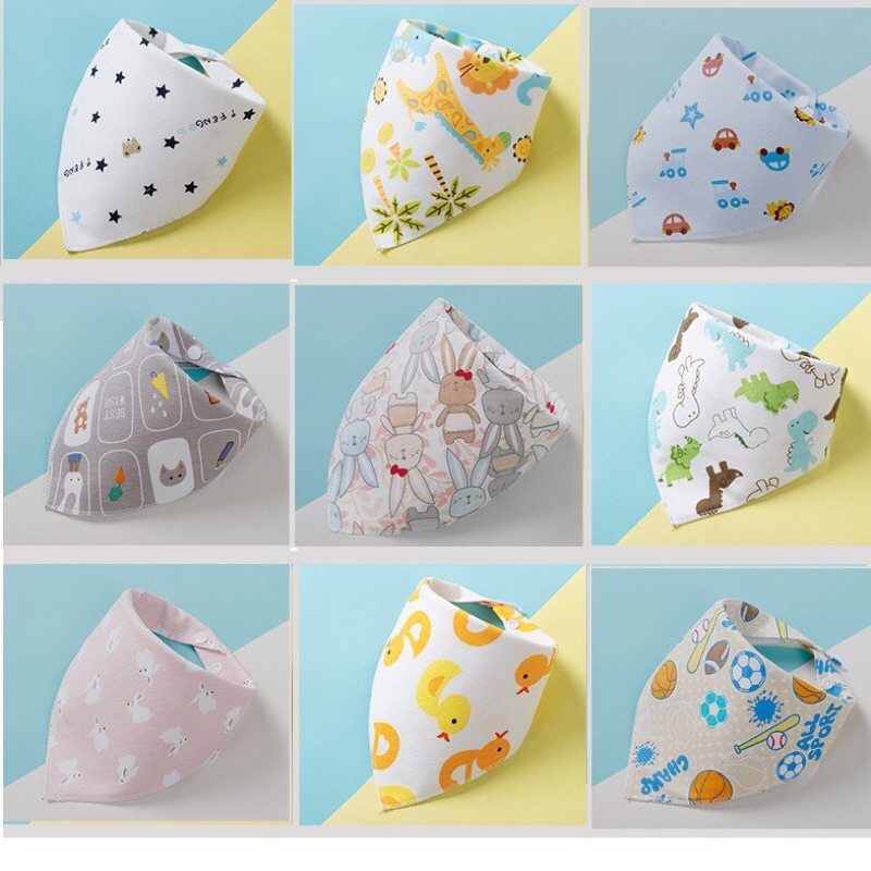 Khăn Yếm Tam Giác Cotton Cho Bé 1-5tuổi