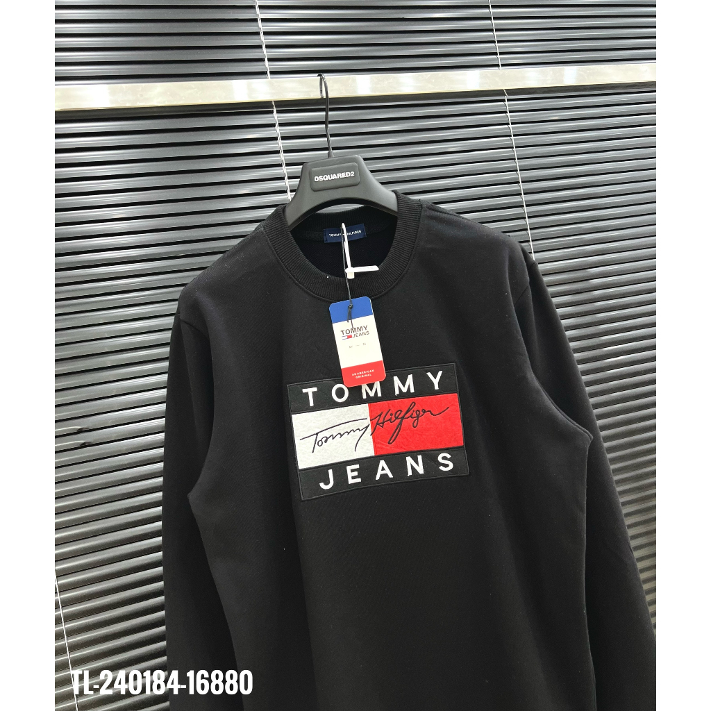 🔥Hot🔥Áo nỉ Tommy thêu bảng thiết kế hot trend Nam Nữ Thu Đông 2023