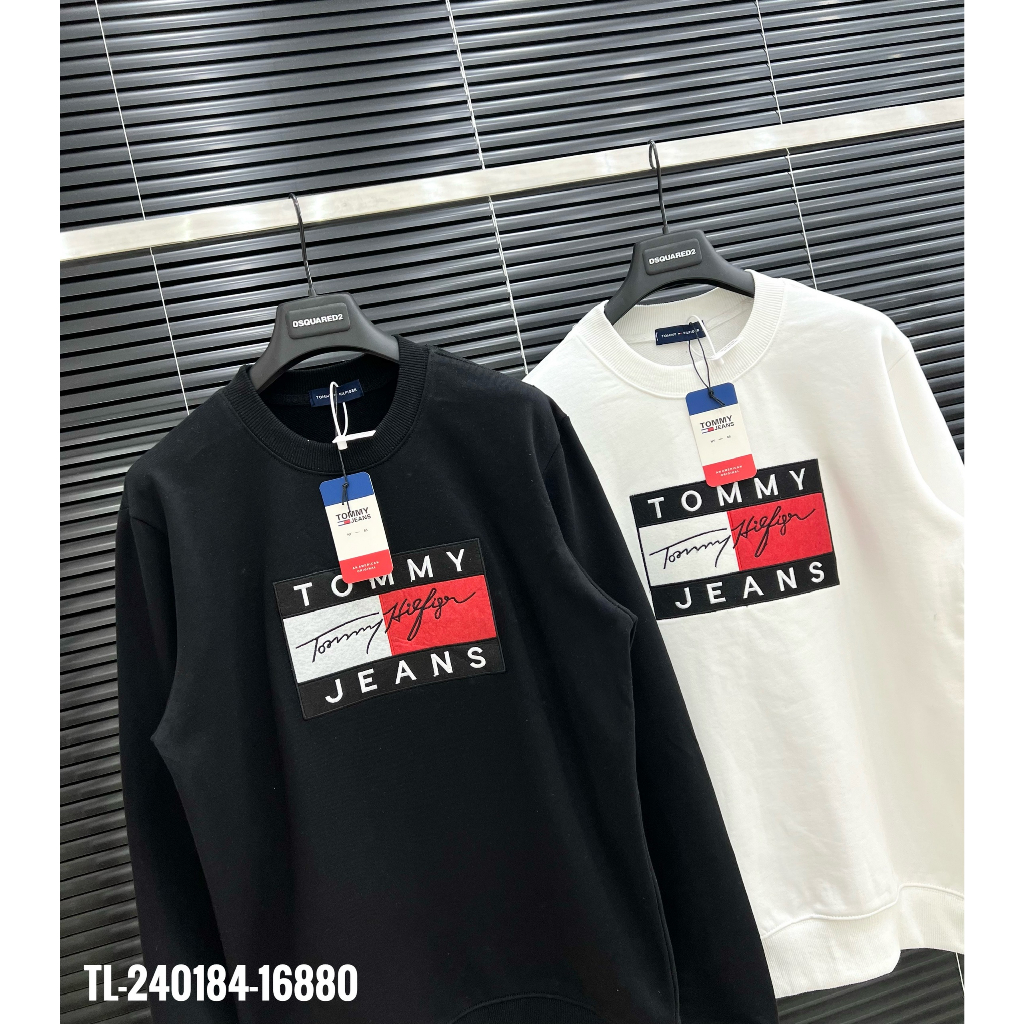 🔥Hot🔥Áo nỉ Tommy thêu bảng thiết kế hot trend Nam Nữ Thu Đông 2023