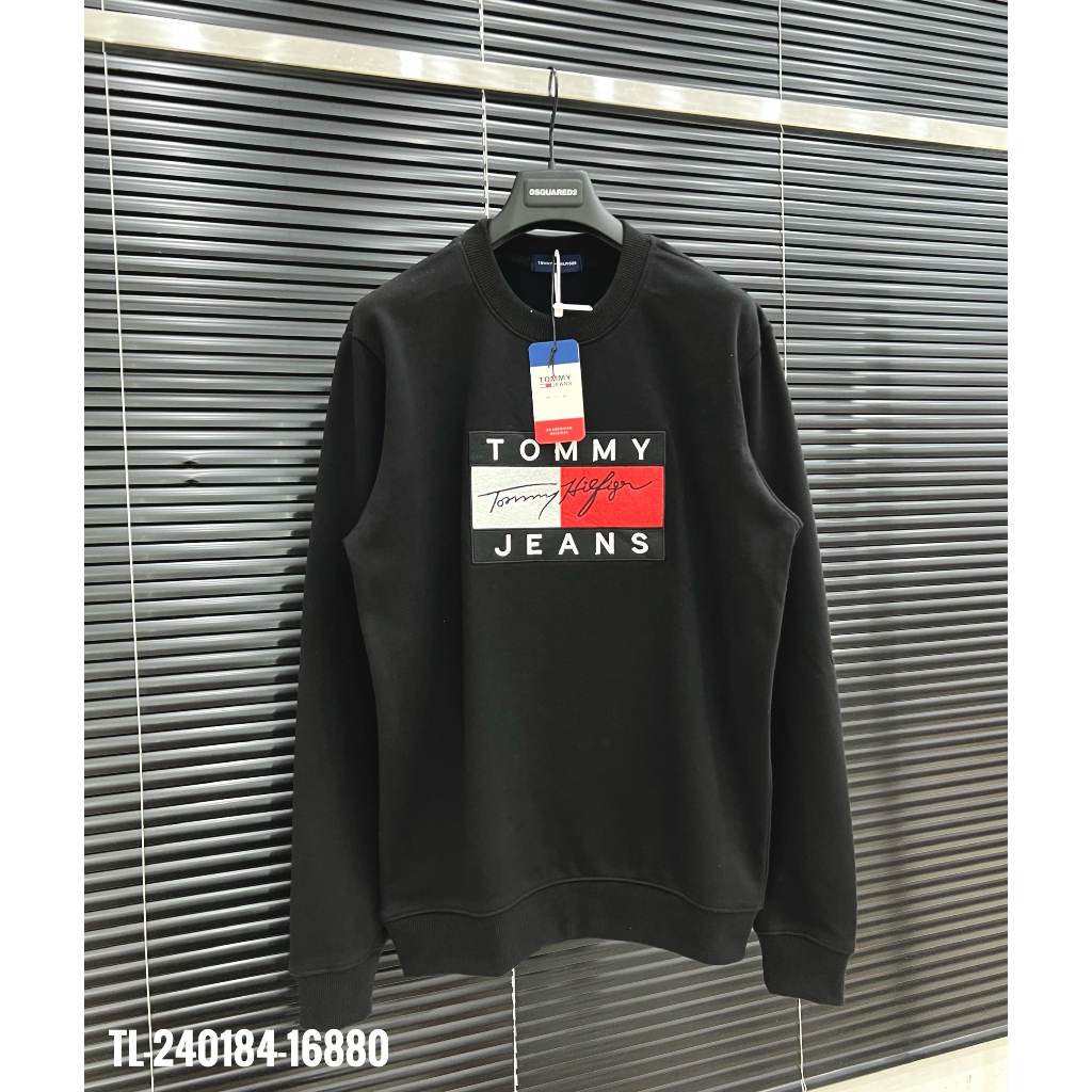 🔥Hot🔥Áo nỉ Tommy thêu bảng thiết kế hot trend Nam Nữ Thu Đông 2023