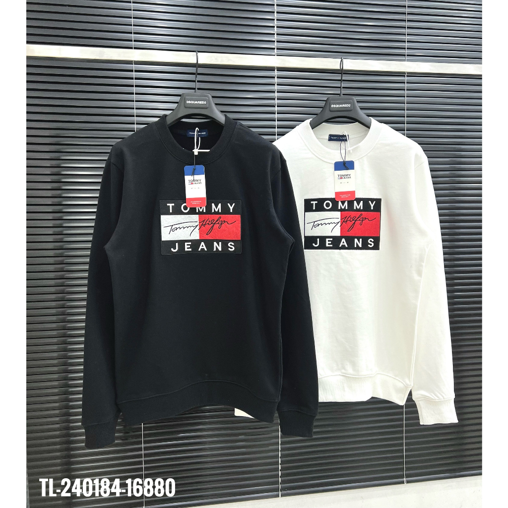 🔥Hot🔥Áo nỉ Tommy thêu bảng thiết kế hot trend Nam Nữ Thu Đông 2023