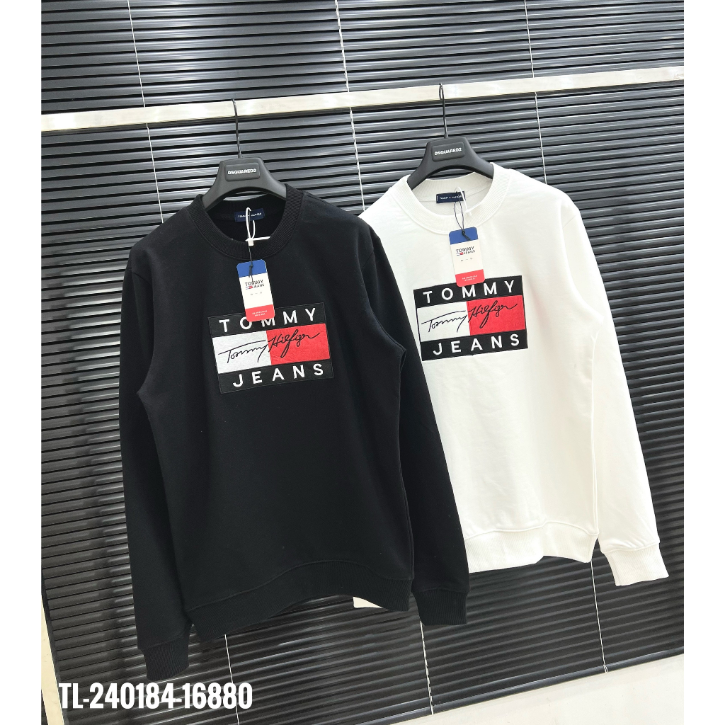 🔥Hot🔥Áo nỉ Tommy thêu bảng thiết kế hot trend Nam Nữ Thu Đông 2023