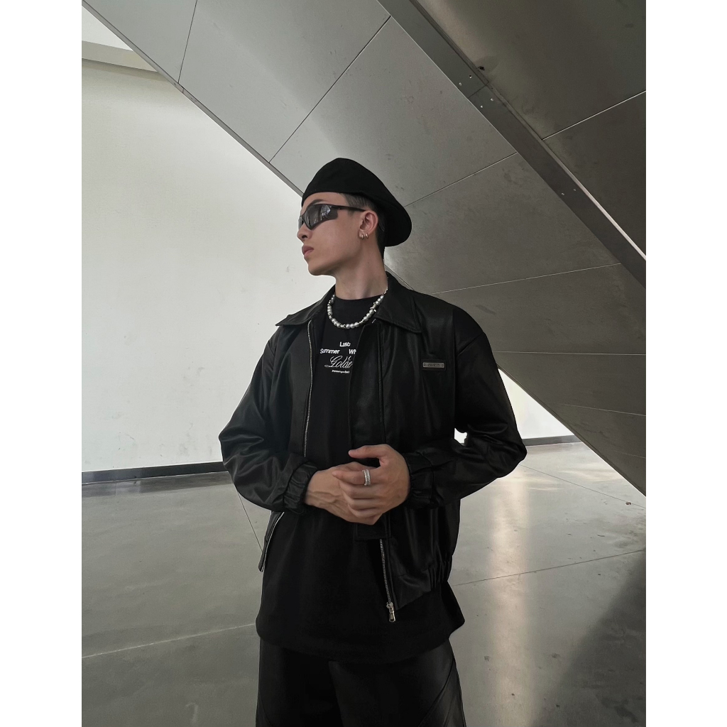 Áo khoác nam STEVE77, chất da PU nhập khẩu cao cấp | LEATHER CROP