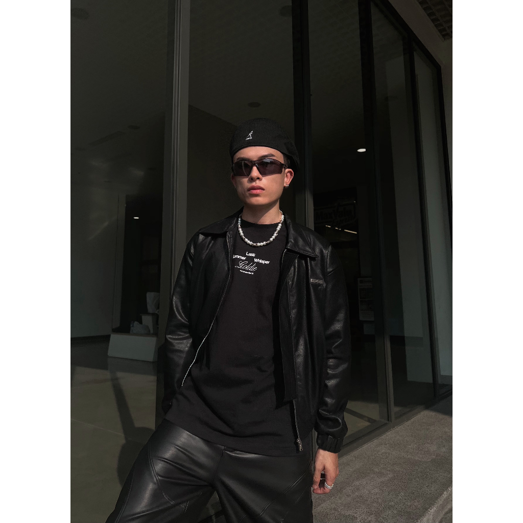 Áo khoác nam STEVE77, chất da PU nhập khẩu cao cấp | LEATHER CROP