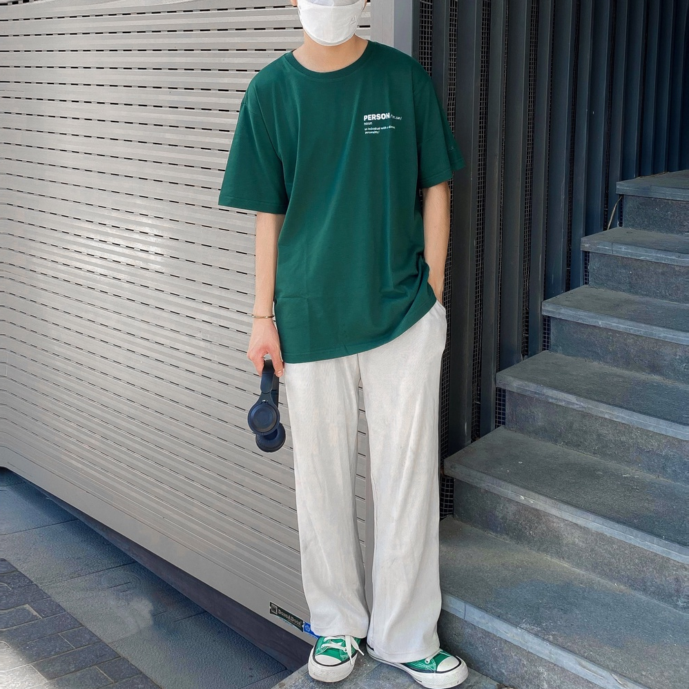 Áo thun Unisex tay lỡ cotton local brand HIDANZ - Person