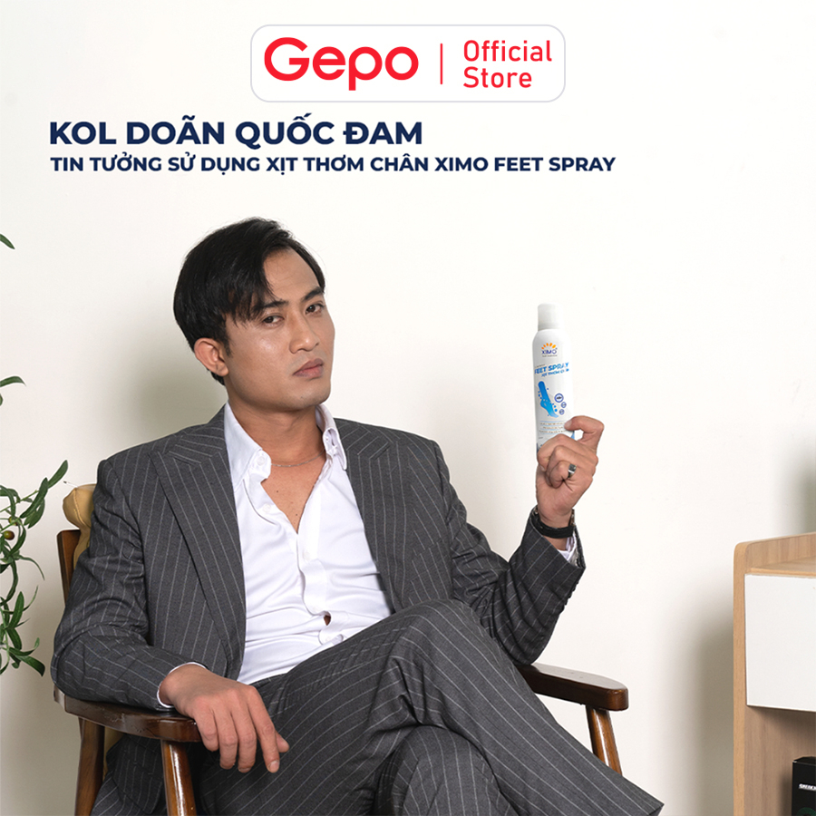 Xịt thơm chân khử mùi hôi chân và khử mùi giày ngăn tiết mồ hôi và vi khuẩn gây mùi Ximo Feet Spray 200ml