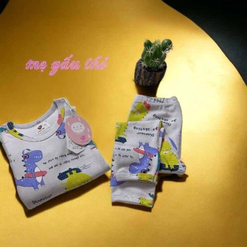 Bộ cotton dày xuất hàn,bộ ngủ dài tay hàng quảng châu siêu đẹp cho bé trai,bé gái