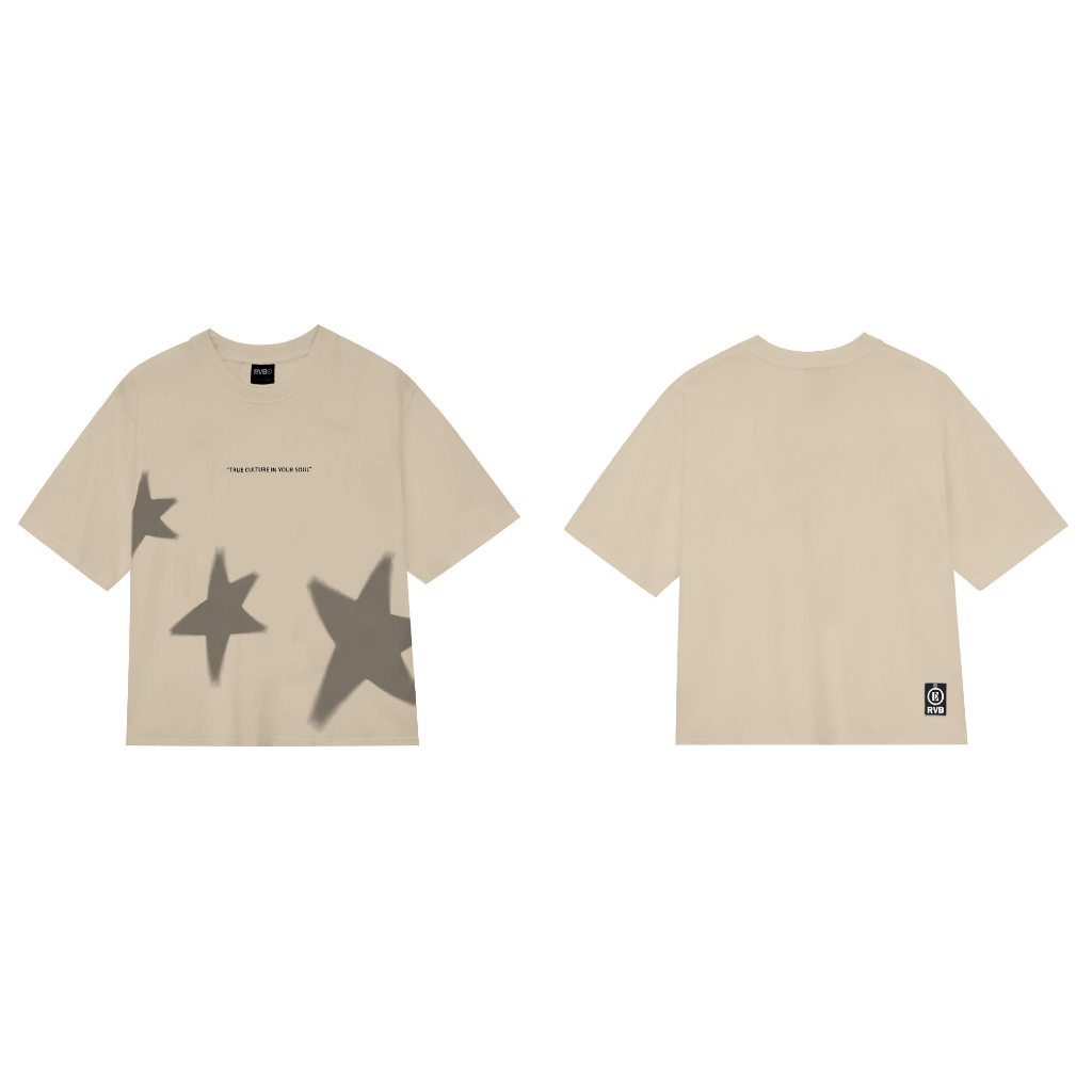 Áo Thun RVB R-Star T-Shirt Kem/Trắng