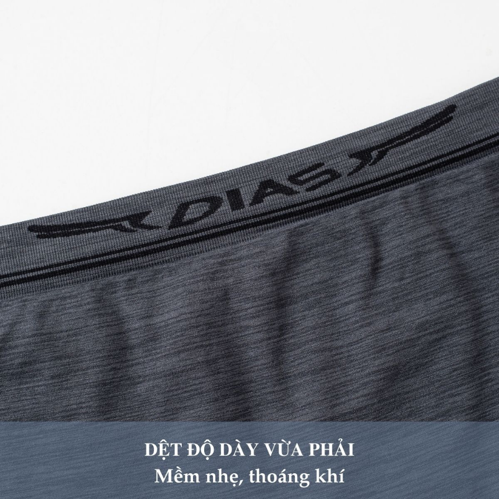 Quần Sịp Đùi Nam Boxer DIAS Hàng Cao Cấp Cạp Dệt Liền Không Hằn Da, Thấm Hút, Co Giãn, Kháng Khuẩn Nhanh Khô Q026