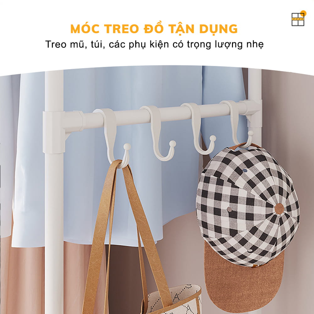 Tủ Đựng Quần Áo Lắp Gép, Tủ Treo Quần Áo Đa Năng Chất Liệu Kim Loại Chắc Chắn Chịu Lực Tốt Thiết Kế Nhiều Ngăn Đựng Đồ | BigBuy360 - bigbuy360.vn