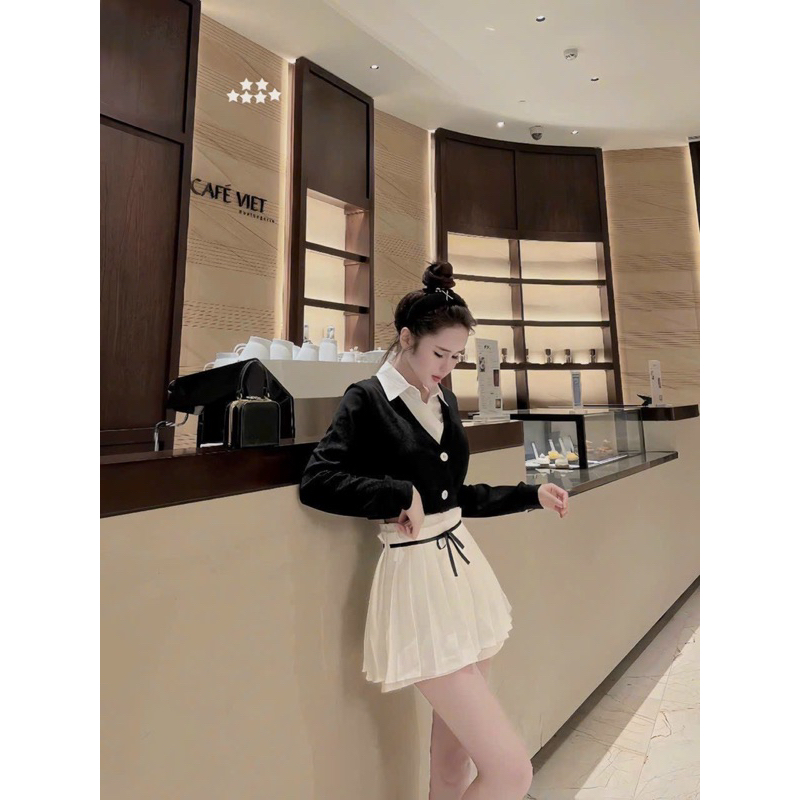 SET SƠMI VỚI CHÂN VÁY KÈM HÌNH THẬT