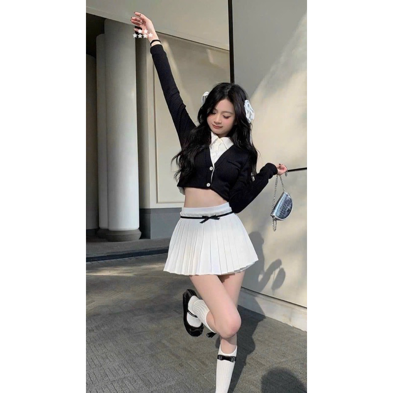 SET SƠMI VỚI CHÂN VÁY KÈM HÌNH THẬT