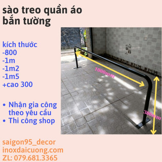 Sào bắn tường treo quần áo dài 1000