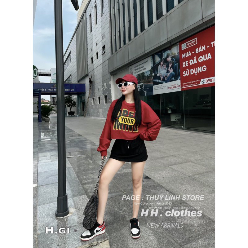 SET ÁO THỤNG CROPTOP KÈM CHÂN VÁY TÚI HỘP 3 MÀU SIÊU HOT