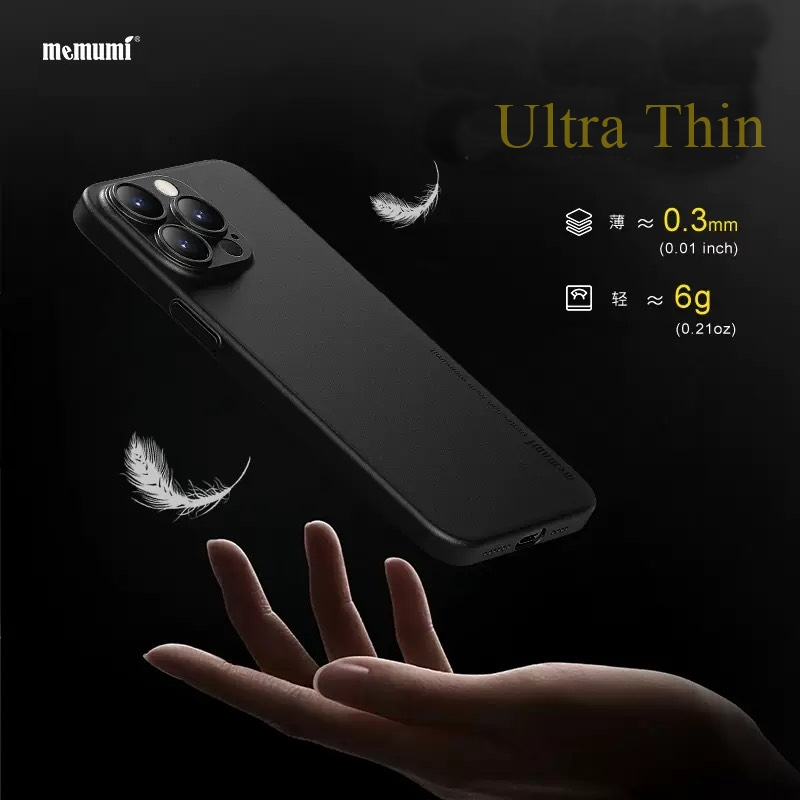 MEMUMI Slim Case - Ốp lưng nhám Siêu mỏng 0.3mm cho IPhone 15 Pro Max , 15 Plus , 14 Pro Max  Bảo vệ camera