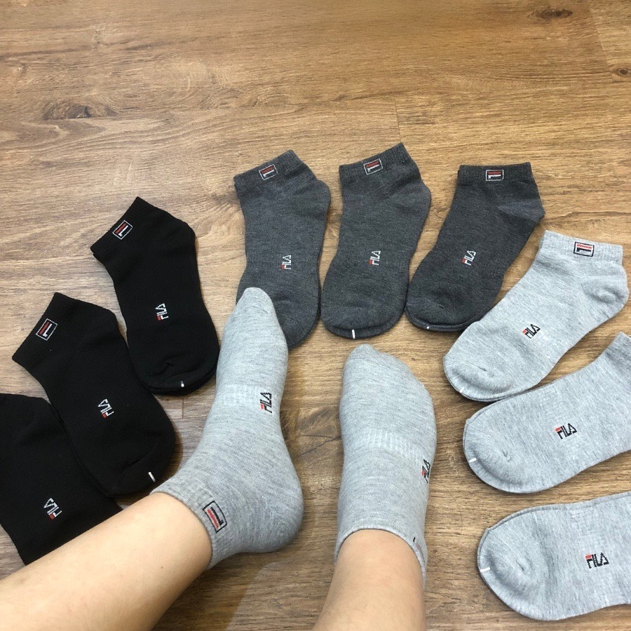 Set 5 Đôi Tất Nam Fi.la Cổ Ngắn Hàng Xuất Dư Chống Hôi Chân, Thoáng Khí Siêu Hot