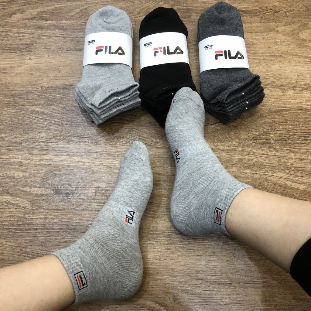 Set 5 Đôi Tất Nam Fi.la Cổ Ngắn Hàng Xuất Dư Chống Hôi Chân, Thoáng Khí Siêu Hot