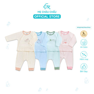 Bộ Quần Áo Sơ Sinh Cài Lệch Dài Tay Yume Moona DL2023011 (Size 0-3 Tháng đến 3-6 Tháng)