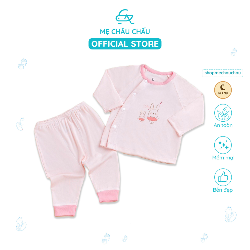 Bộ Quần Áo Sơ Sinh Cài Lệch Dài Tay Yume Moona DL2023011