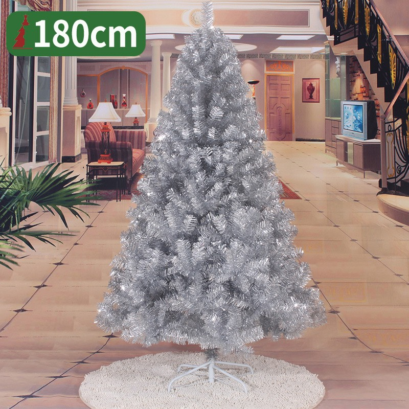 Cây thông C24 Cao 1.8 Mét Màu Bạc Dày Rậm Trang Trí Noel Giáng Sinh