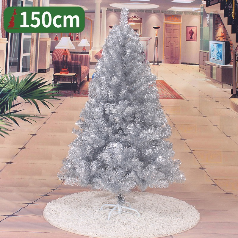 Cây thông C24 Cao 1.5 Mét Màu Bạc Dày Rậm Trang Trí Noel Giáng Sinh