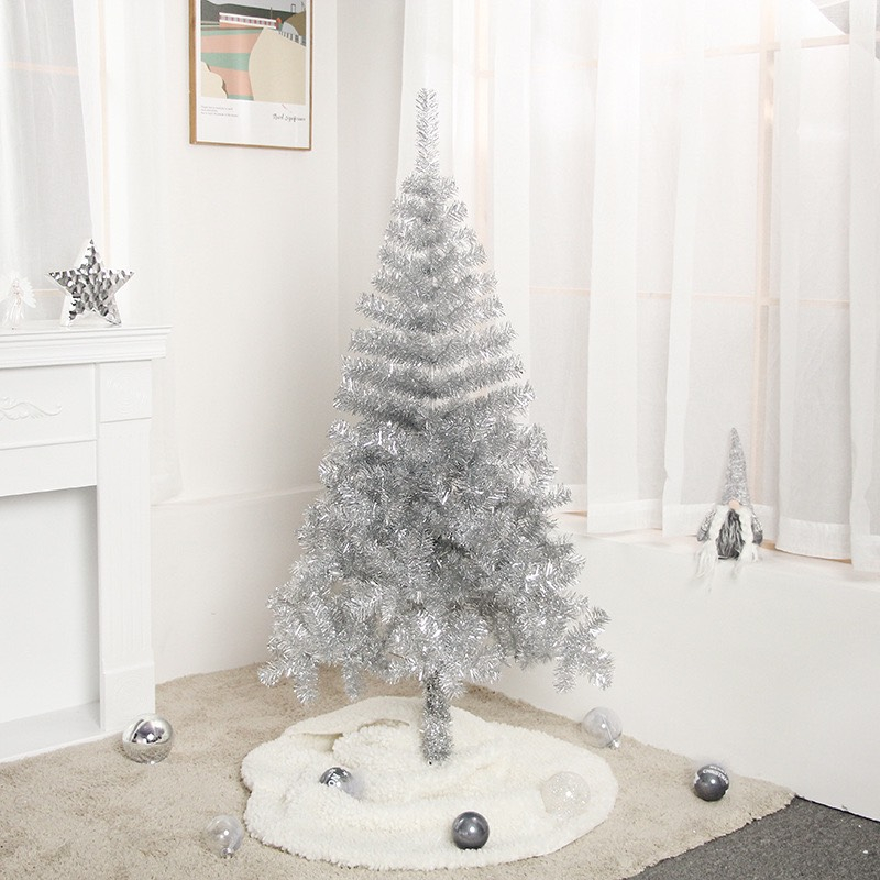 Cây thông C24 Cao 1.2 Mét Màu Bạc Dày Rậm Trang Trí Noel Giáng Sinh