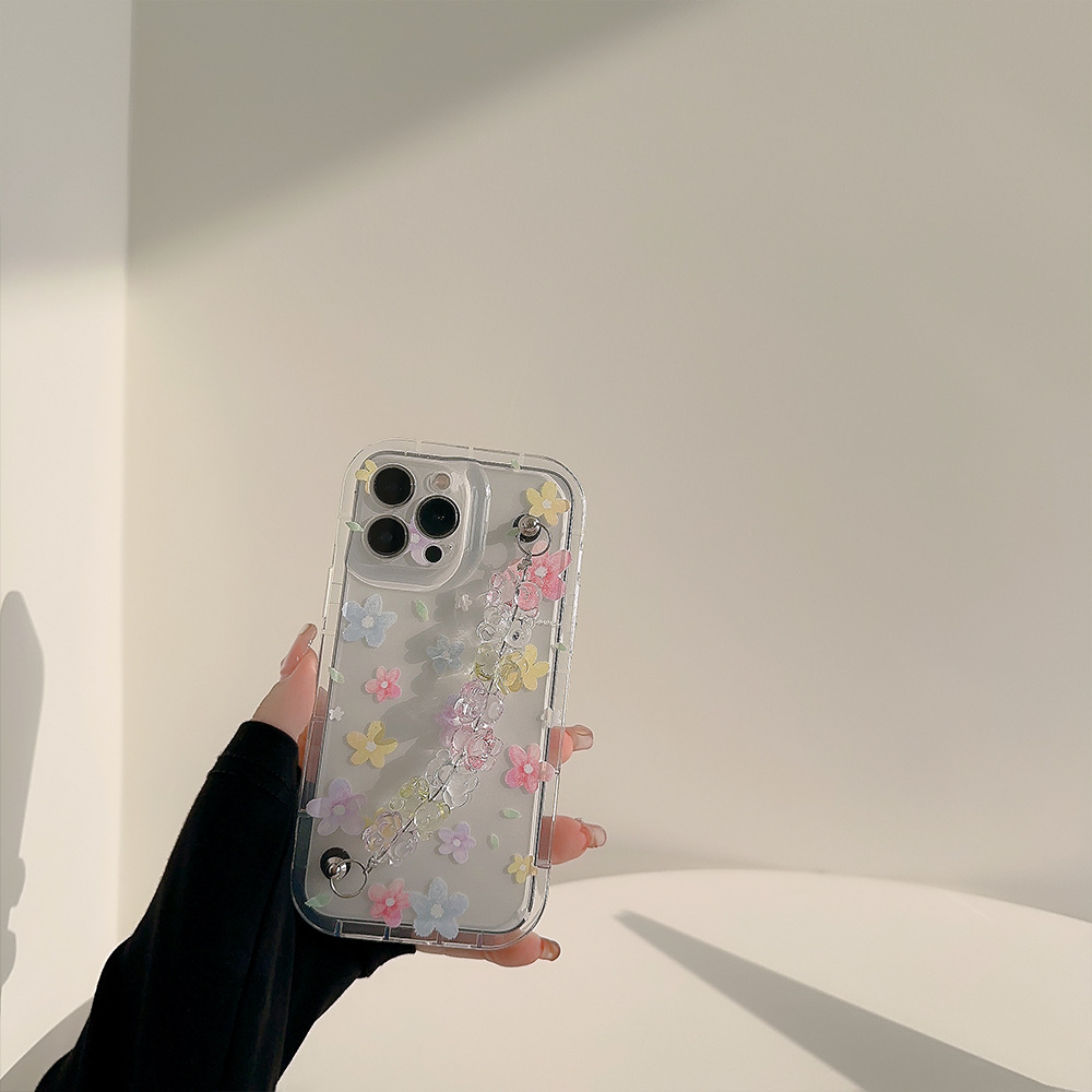 Ốp lưng iphone Hoa Spring Kèm Dây Gấu 15promax/ 15pro/ 15/ 14promax/ 14pro/ 14/ 13promax/ 13pro/ 13/ 12promax/ 12/ 11