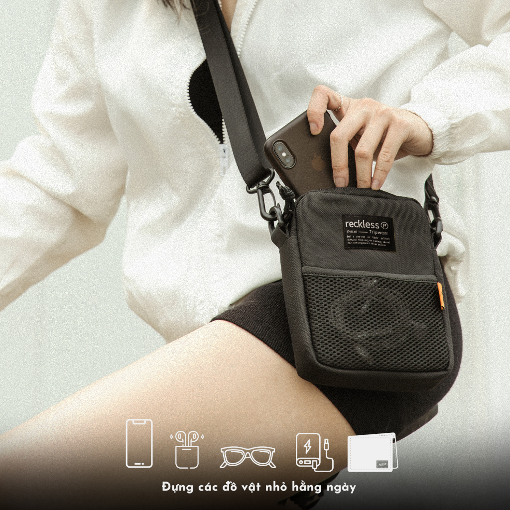 Túi Đeo Chéo Thể Thao Reckless Caitlyn Crossbody - Vải Polyester Kháng Nước