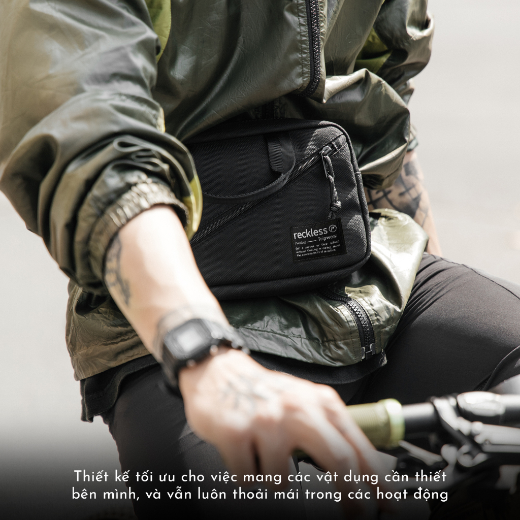 Túi Đeo Hông Thể Thao Reckless Aaron Waist Bag - Vải Polyester Kháng Nước