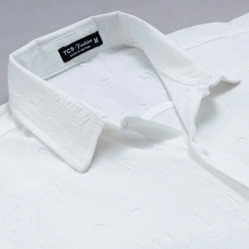 Áo So Mi Nam Dài Tay Trẻ Trung Phong Cách Phối Họa Tiết In Chữ Form body Chuẩn đẹp