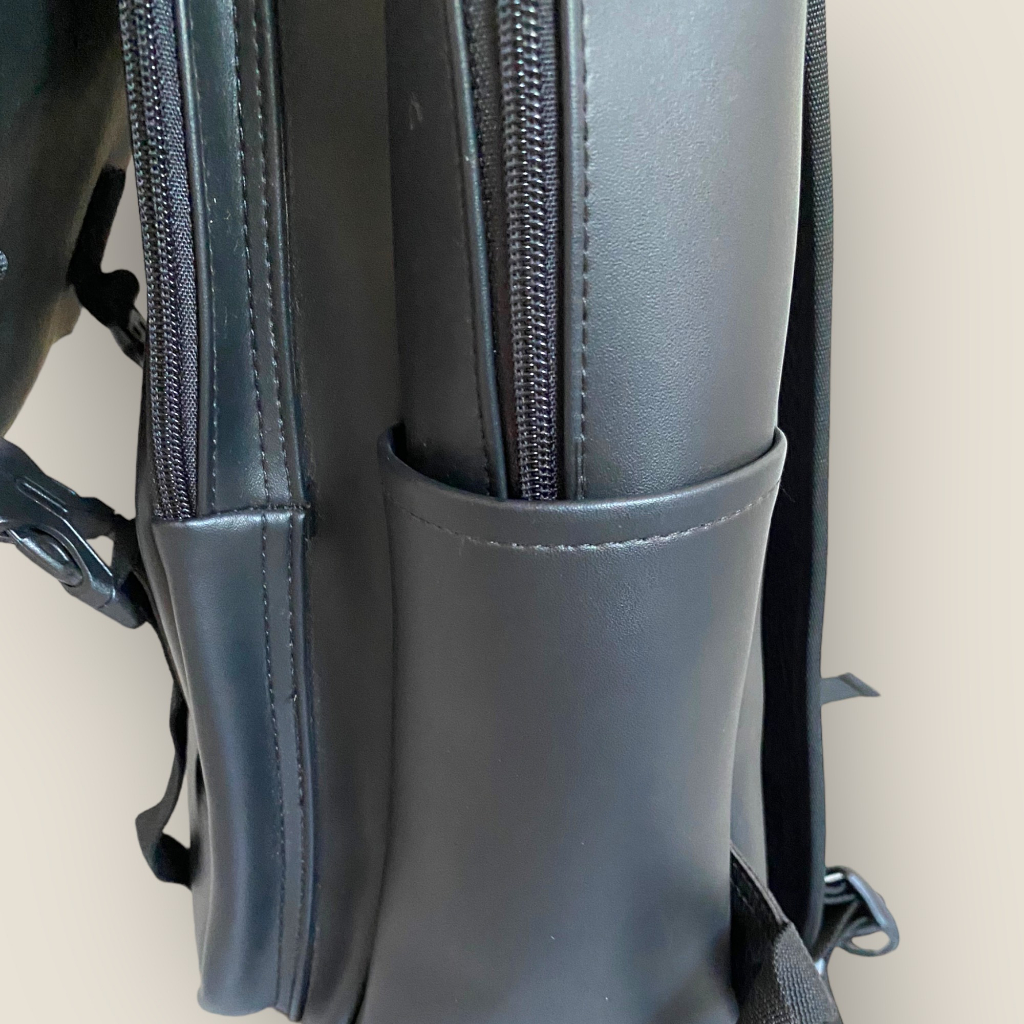 Balo Laptop Da Đen Hiện Đại Đơn Giản Unisex