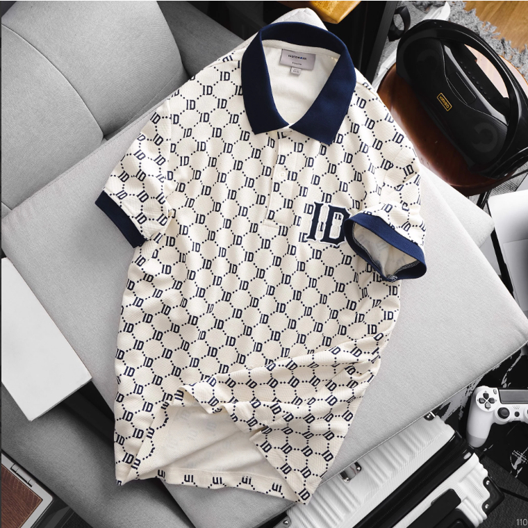 Áo thun nam Polo ICONDENIM ID Pattern chất liệu CVC co giãn 2 chiều thoáng mát - PLID0110