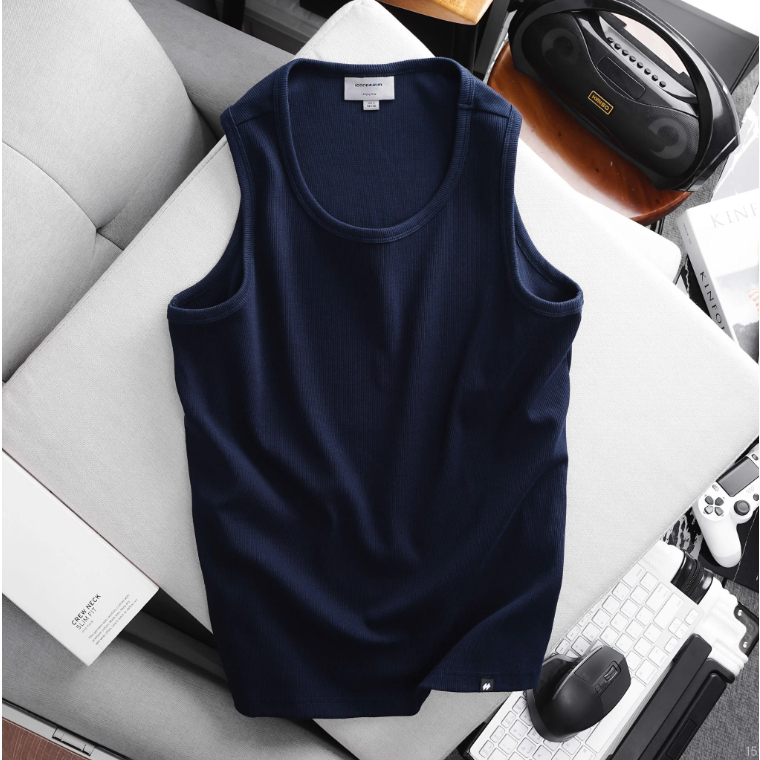 Áo ba lỗ nam Tanktop Premium Basic ICONDENIM chất liệu thun gân co giãn 4 chiều - TTID0015
