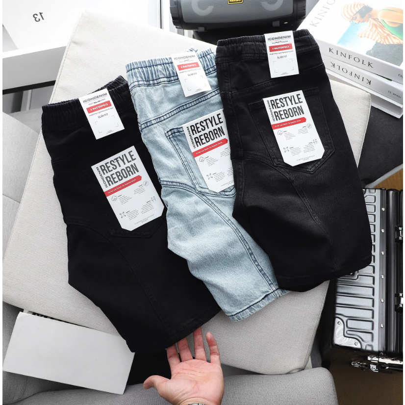 Quần Short Jeans ICONDENIM Lưng Thun Co Giãn Thoải Mái - QSID0069