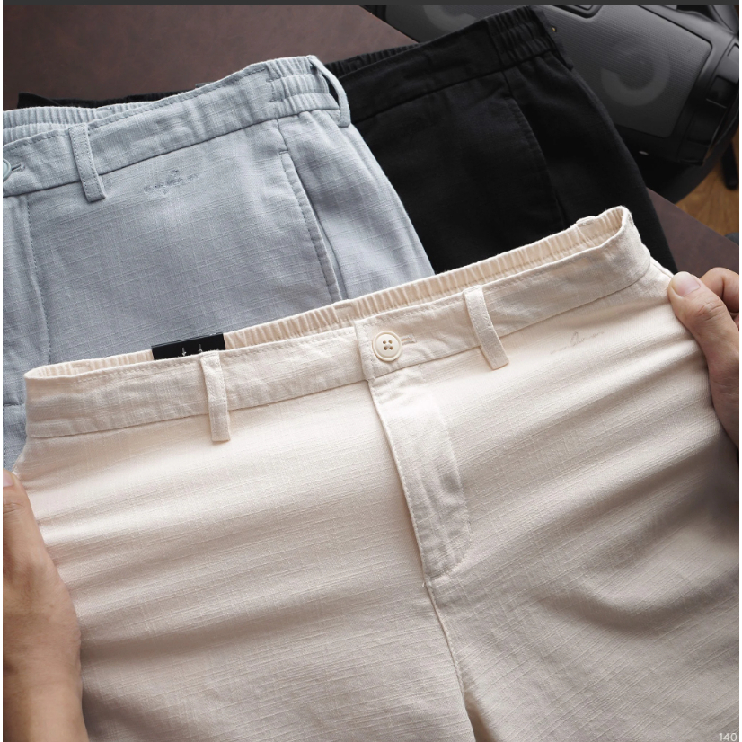 Quần Short Nam ICONDENIM Linen Lưng Thun Thoải Mái- QSID0140