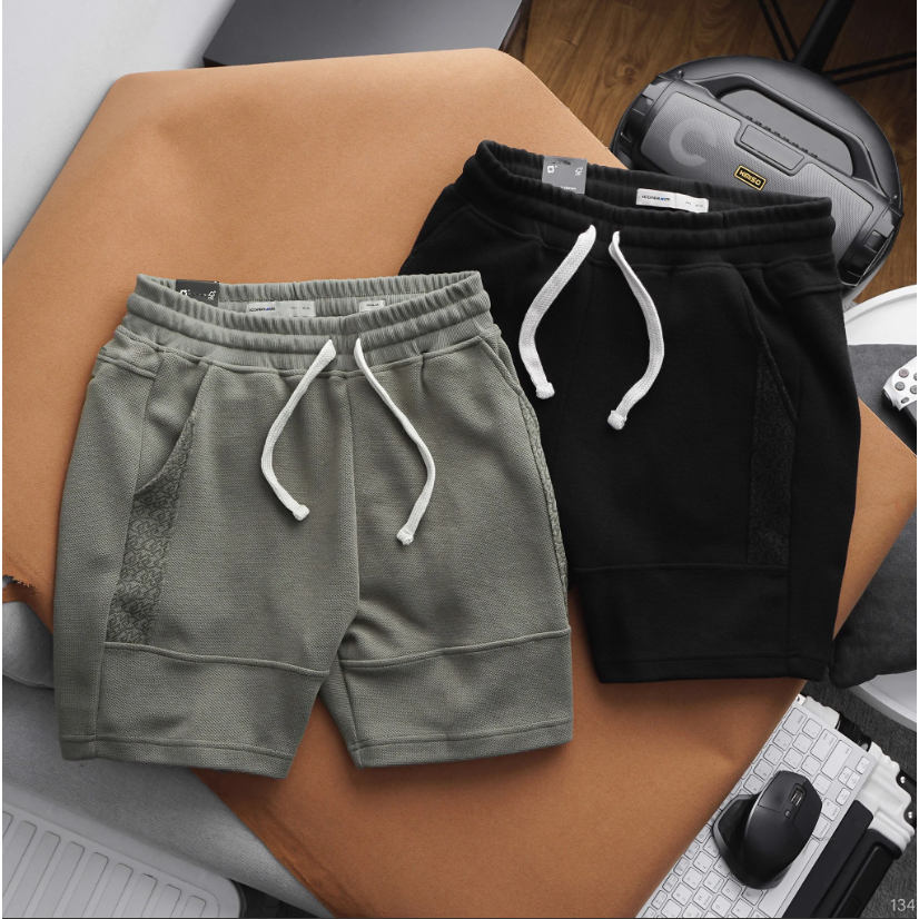 Quần Short Pique ICONDENIM Signature Pattern Side Stripe - QSID0134