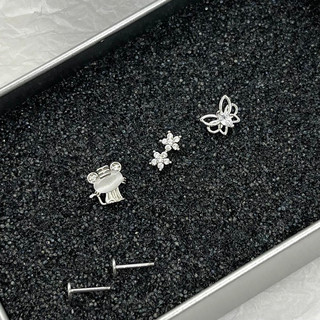 Khuyên Đá Hình Chốt Dẹt Cute • Lamontshop