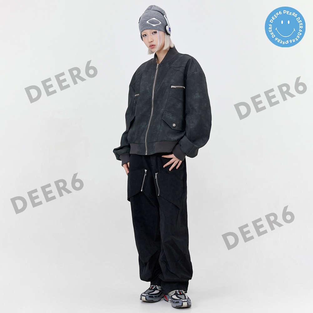 Áo khoác bomber jacket Made Extreme 230676 oversize nam nữ màu đen, tím, be