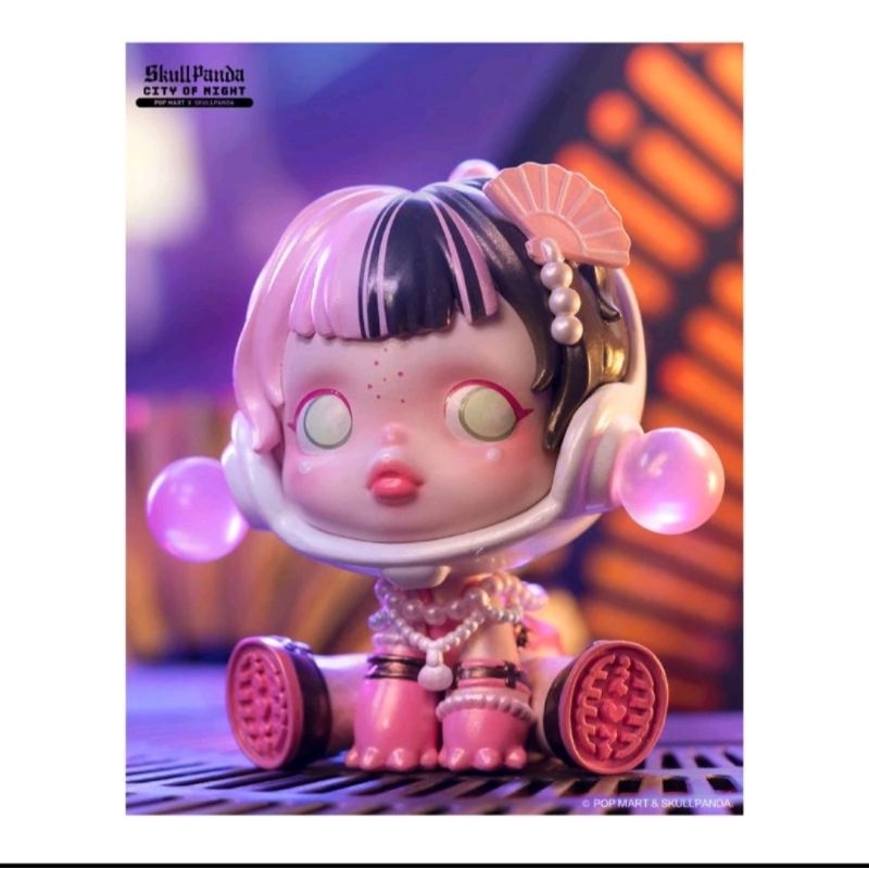 SKULLPANDA Tượng thạch cao tô màu