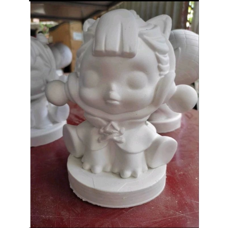 SKULLPANDA Tượng thạch cao tô màu
