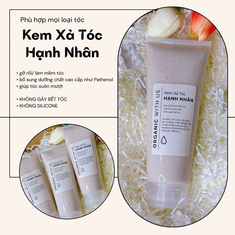 KEM XẢ TÓC HẠNH NHÂN { KHÔNG SILICONE}