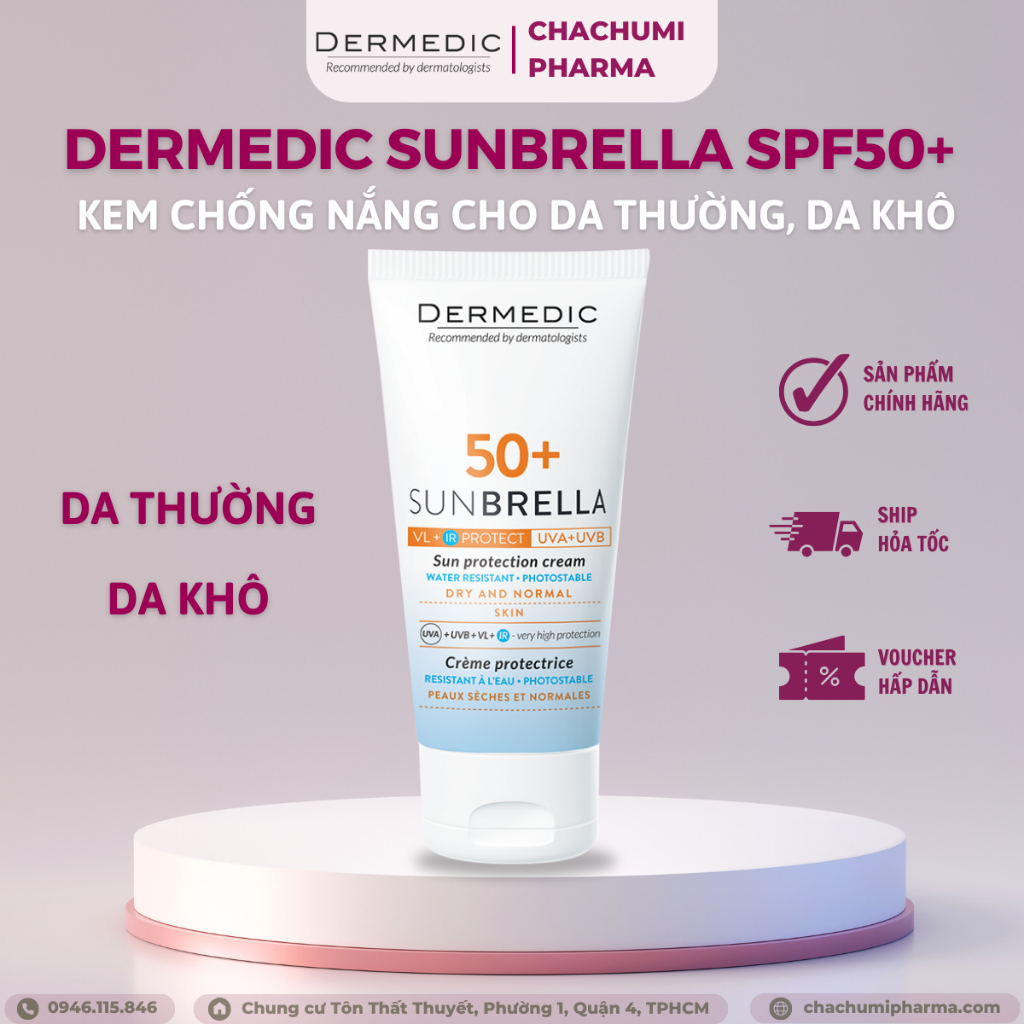 [TPHCM] Kem Chống Nắng Dermed Cho Da Thường Đến Khô SUNBRELLA Sun Prot