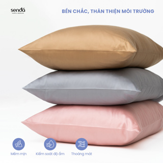 Vỏ gối Lụa Tencel 50x70 45x65 cm Sen Đá Bedding cao cấp trơn màu, áo