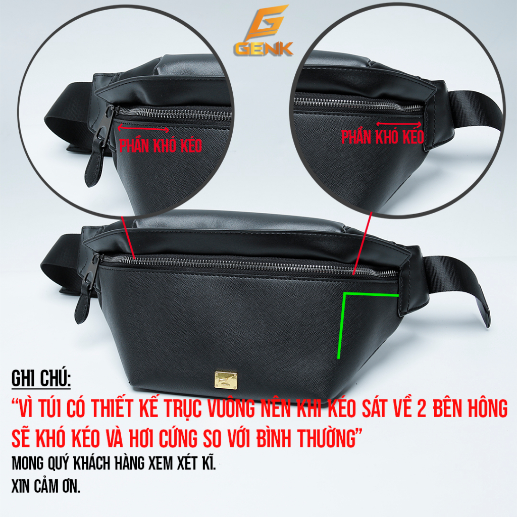 Túi Đeo Chéo / Túi Bao Tử Da Nam Thương Hiệu Genk - GT04